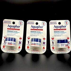 Lot of 3 - Aquaphor Healing Ointment, Advanced Therapy .25oz.